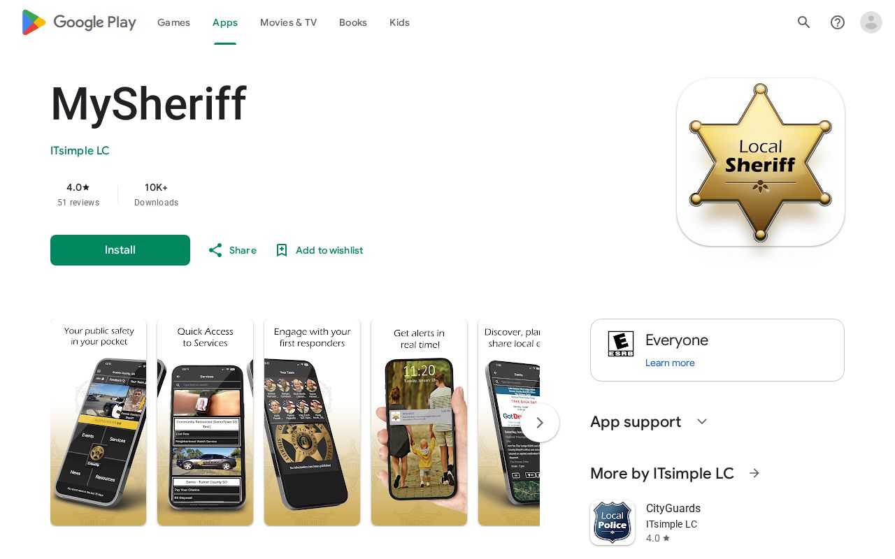 Boundary County MySheriff local alert and anonymous tip application listing
